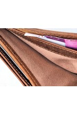 Leather Fox Leren Portemonnees - Leren Portemonnee met Uil (horizontaal)