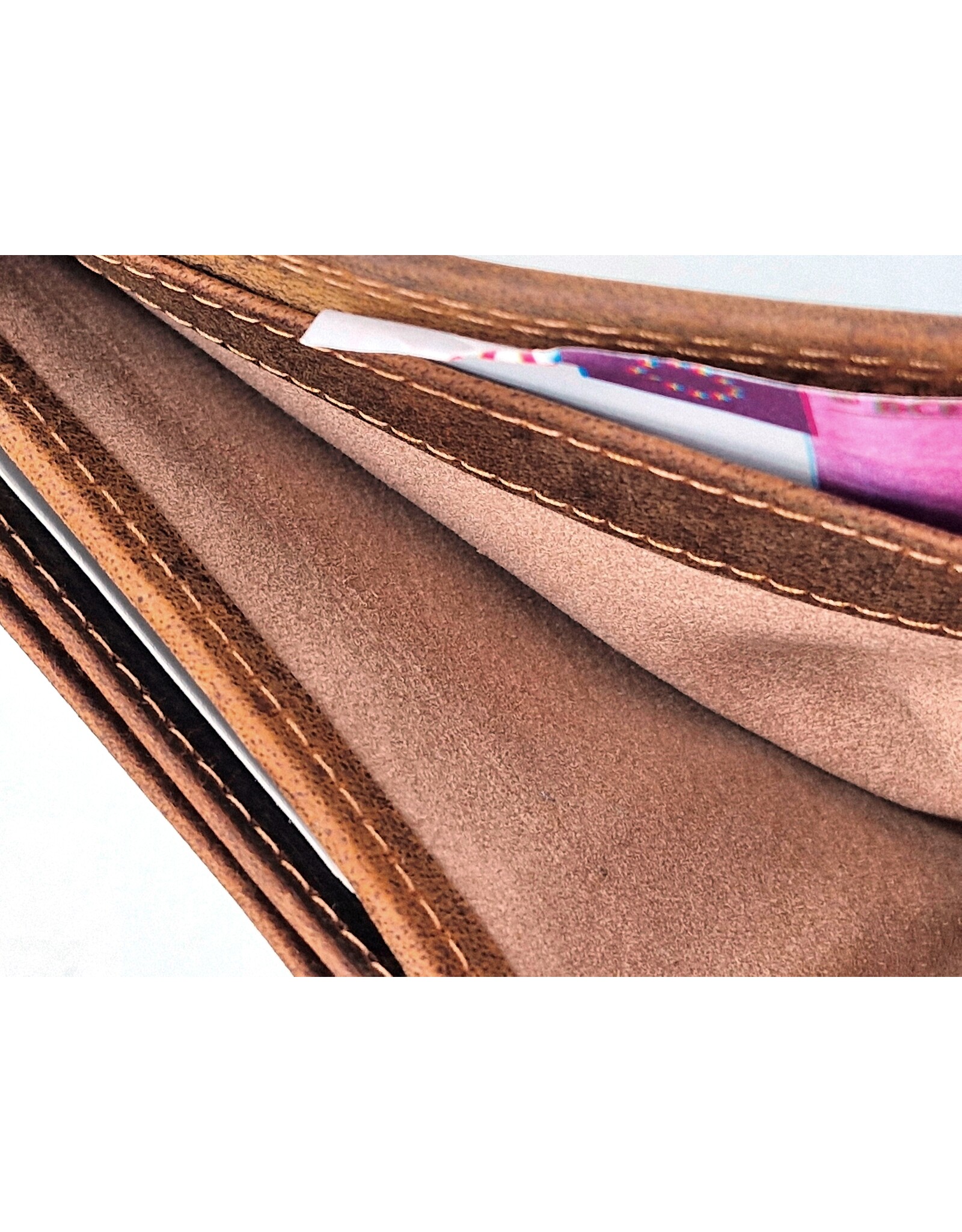 Leather Fox Leren Portemonnees - Leren Portemonnee met Uil (horizontaal)