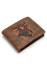 Leather Fox Leren Portemonnees - Leren Portemonnee met Stierenkop