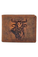 Leather Fox Leren Portemonnees - Leren Portemonnee met Stierenkop