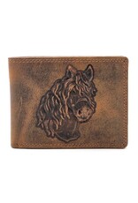Hutmann Leather Wallets - Leather wallet with embossed Horse head