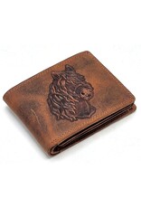 Hutmann Leather Wallets - Leather wallet with embossed Horse head