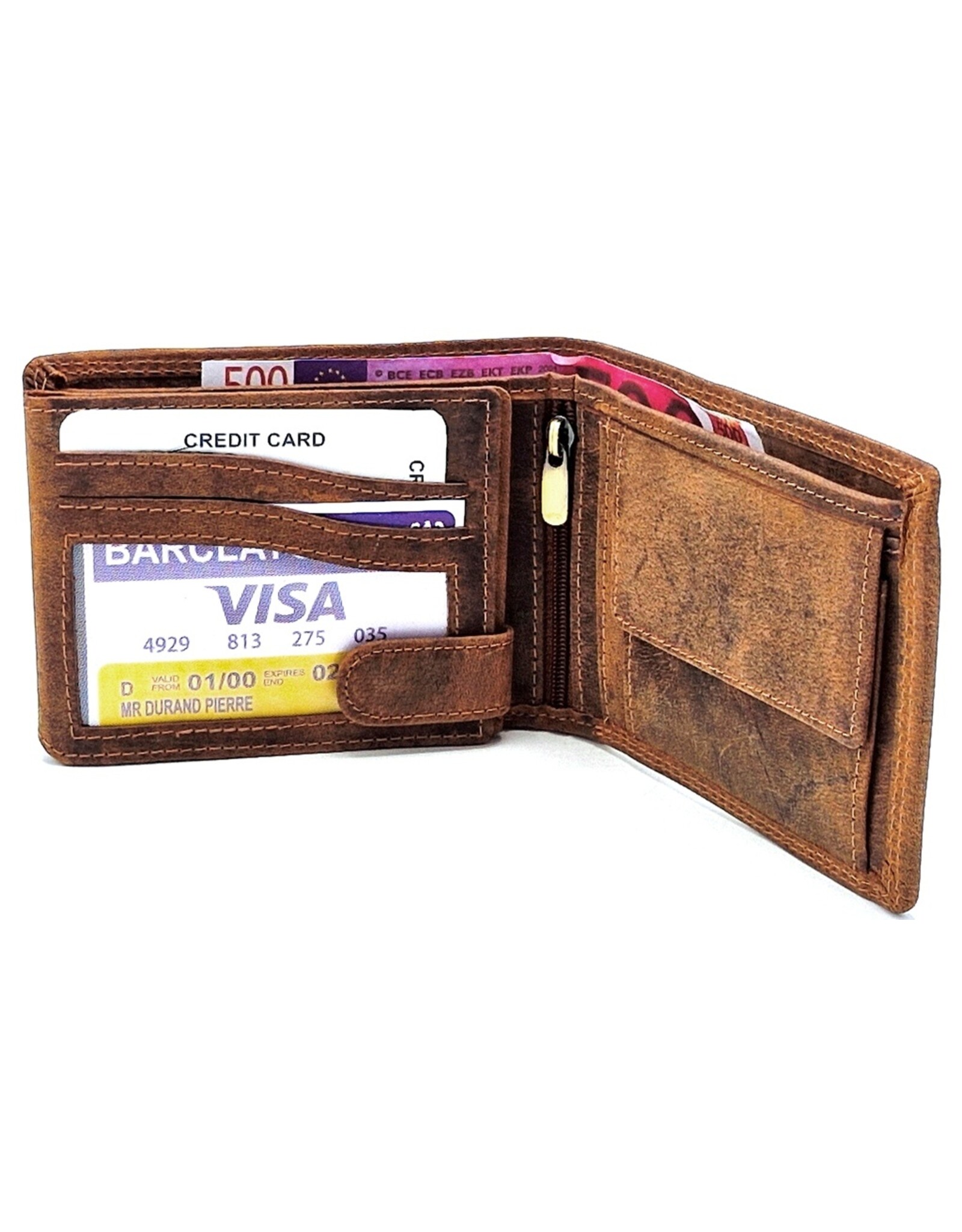 Hutmann Leather Wallets - Leather wallet with embossed Horse head