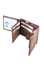 Hutmann Leather Wallets - Leather wallet with embossed Horse head