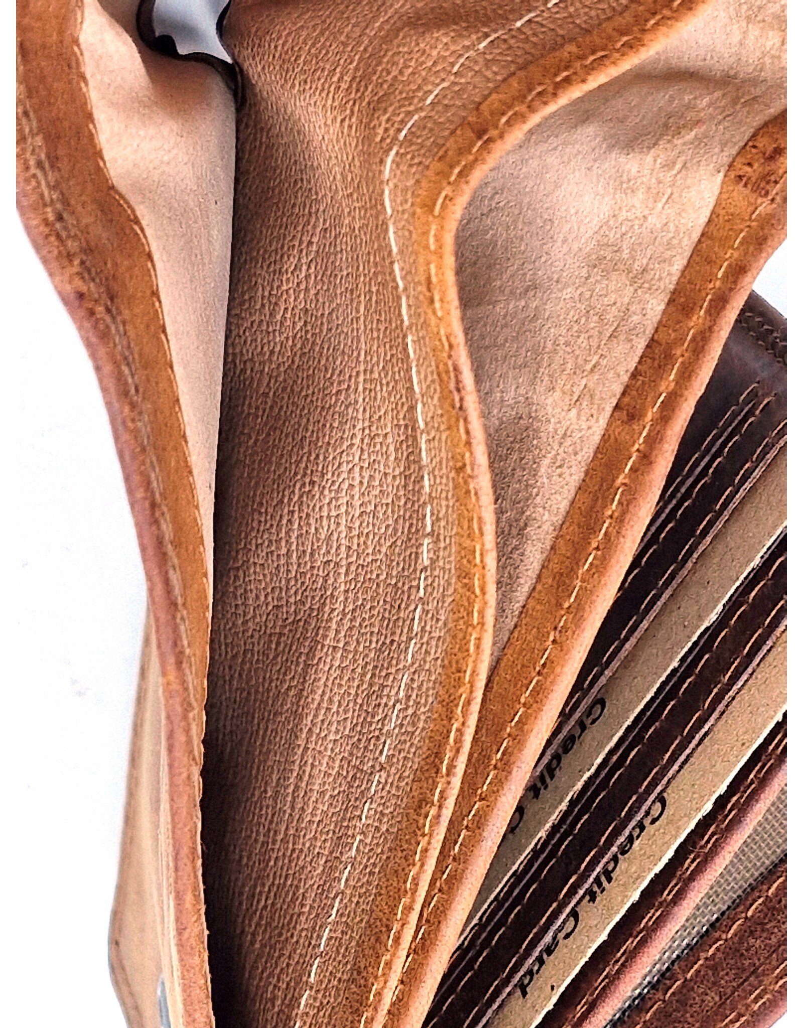 LW Leather Wallets - Leather Wallet with Wolf's Head