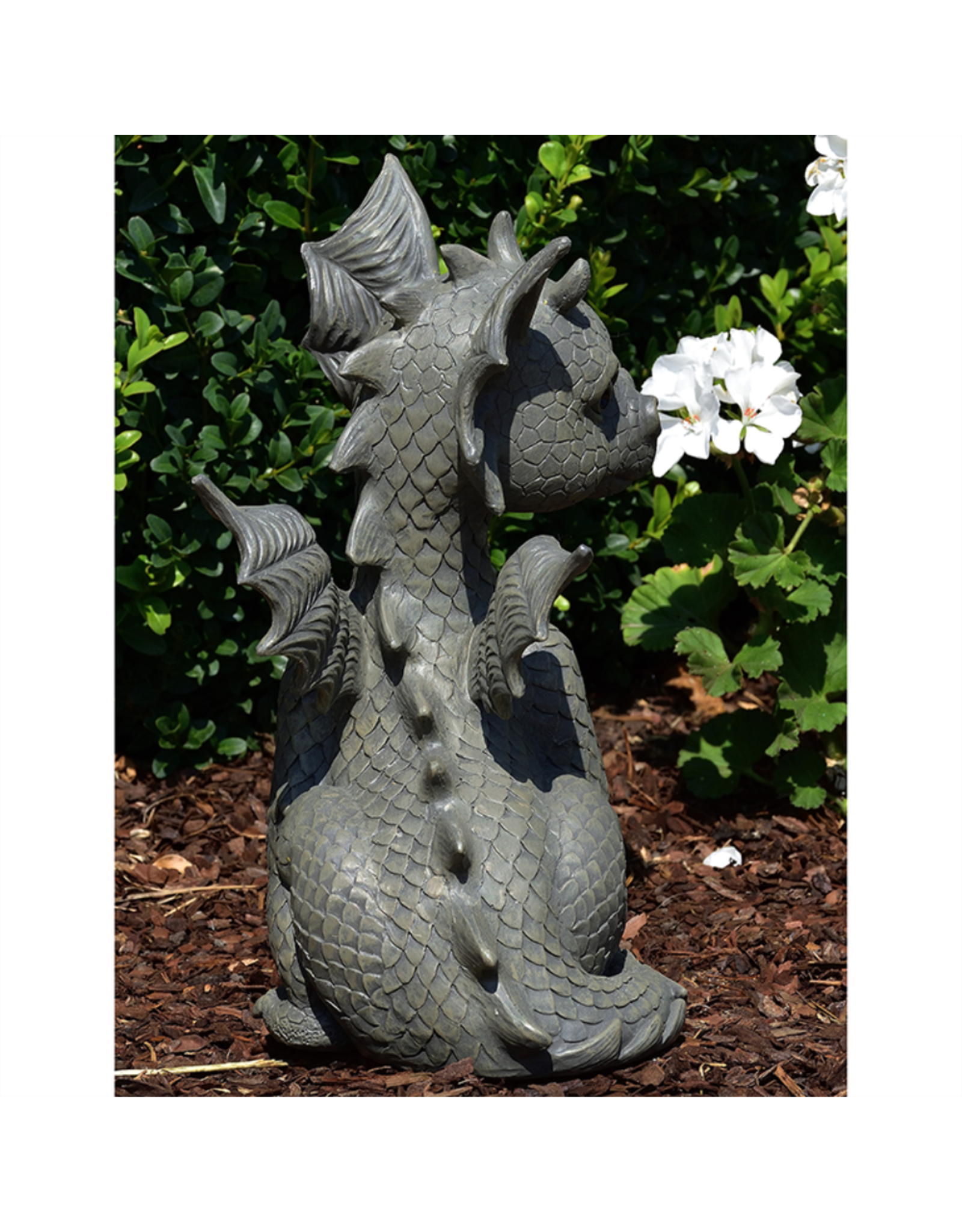 MC Giftware & Lifestyle - Tuindraak "Zittend" -  Drakenbeeldje 29,5cm