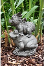 MC Giftware & Lifestyle - Tuindraak  op Kikker -  Drakenbeeldje 27cm