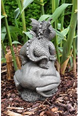 MC Giftware & Lifestyle - Garden Dragon  on Frog - Dragon statue 27cm
