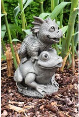 MC Giftware & Lifestyle - Tuindraak  op Kikker -  Drakenbeeldje 27cm