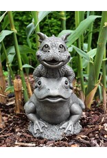 MC Giftware & Lifestyle - Garden Dragon  on Frog - Dragon statue 27cm