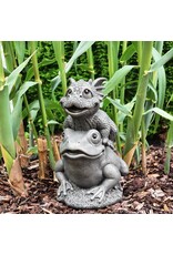 MC Giftware & Lifestyle - Garden Dragon  on Frog - Dragon statue 27cm