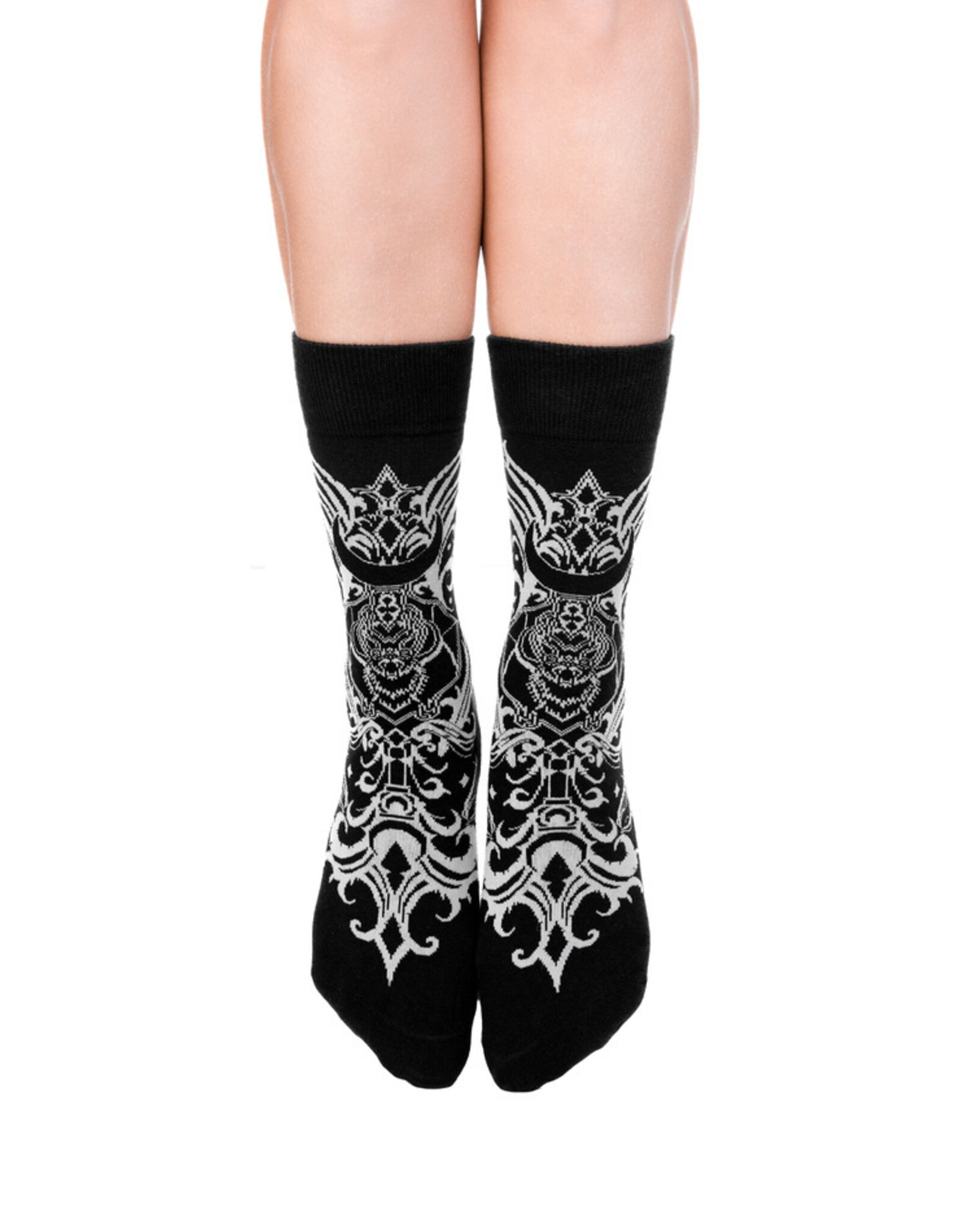 Restyle Miscellaneous - Bat Baroque Jacquard Socks Restyle