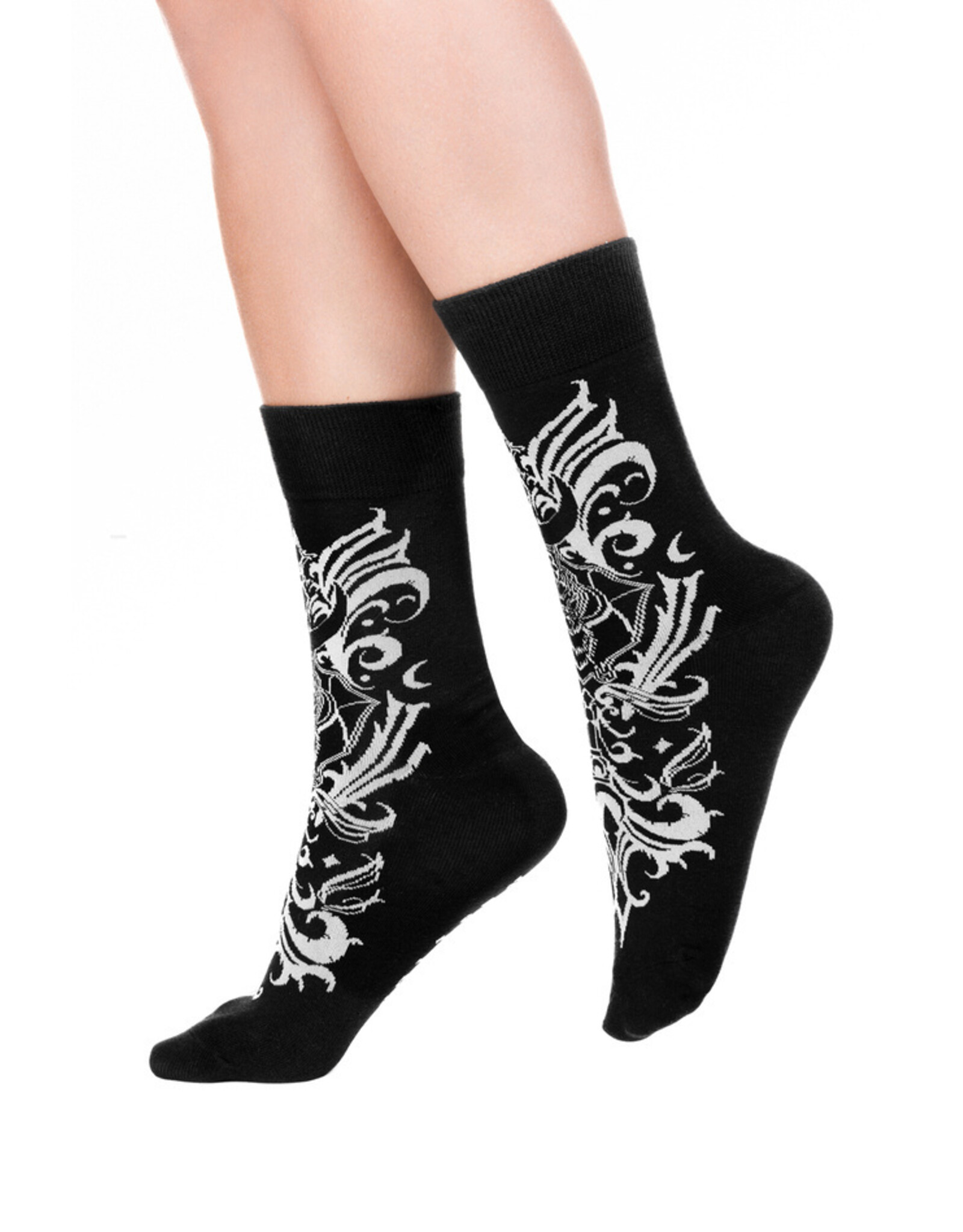 Restyle Miscellaneous - Bat Baroque Jacquard Socks Restyle
