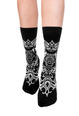 Restyle Miscellaneous - Bat Baroque Jacquard Sokken Restyle