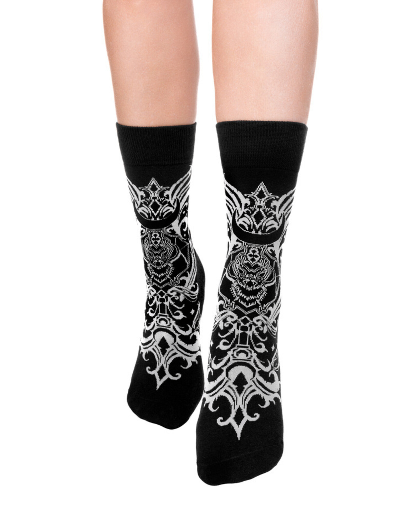 Restyle Miscellaneous - Bat Baroque Jacquard Sokken Restyle