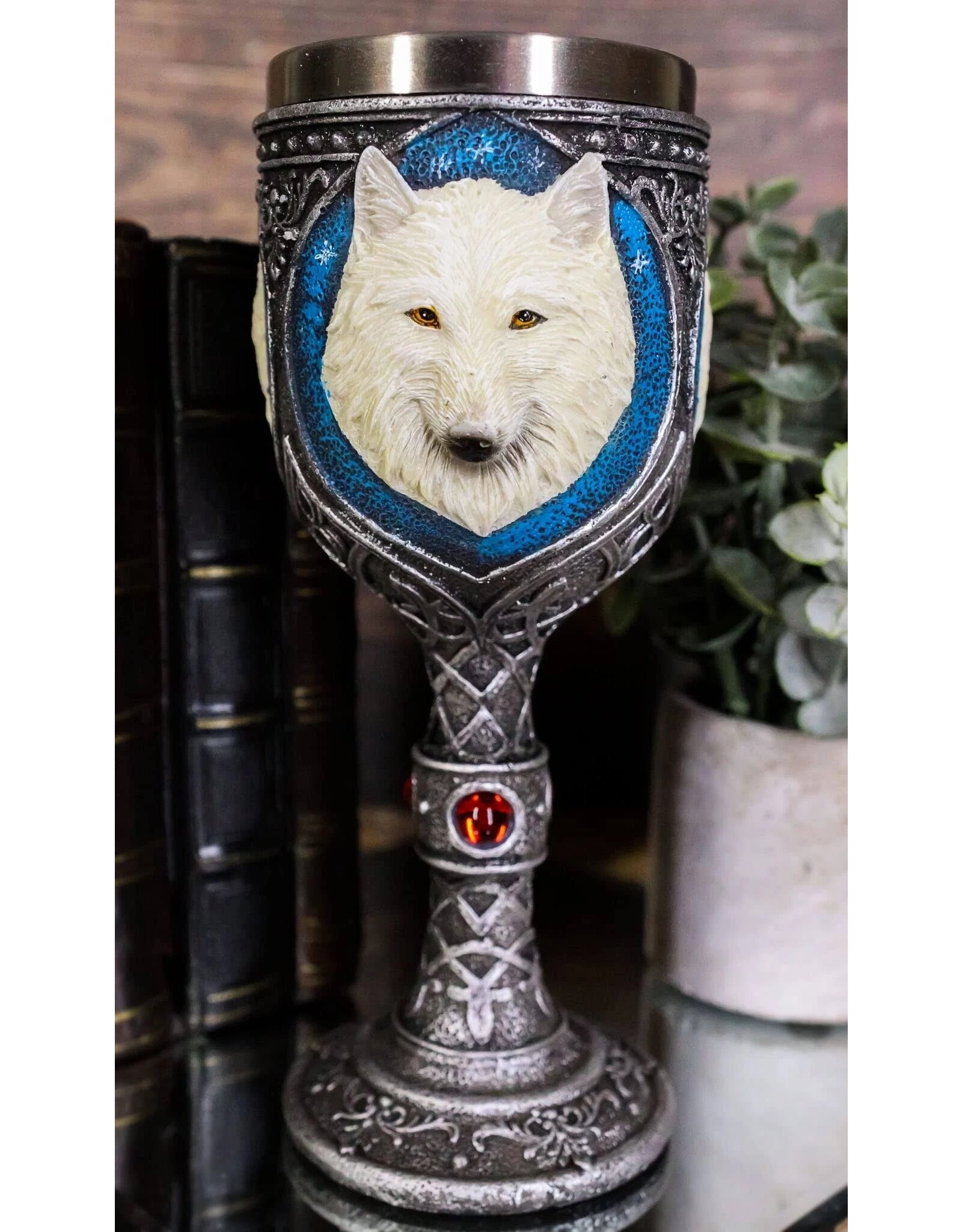 VG Giftware & Lifestyle - Celtic Goblet White Wolf