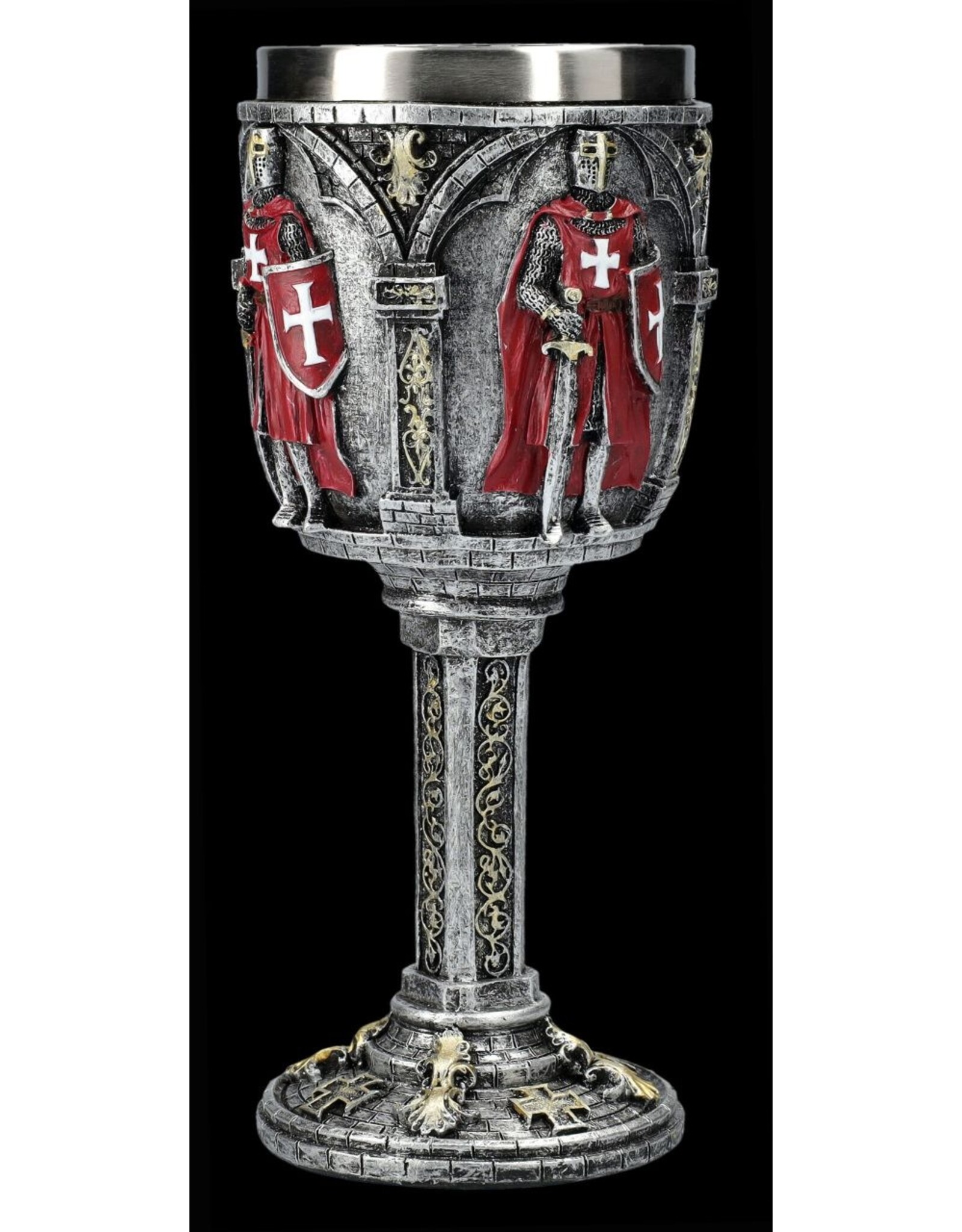 VG Tankards and mugs - Medieval Goblet Red Crusader