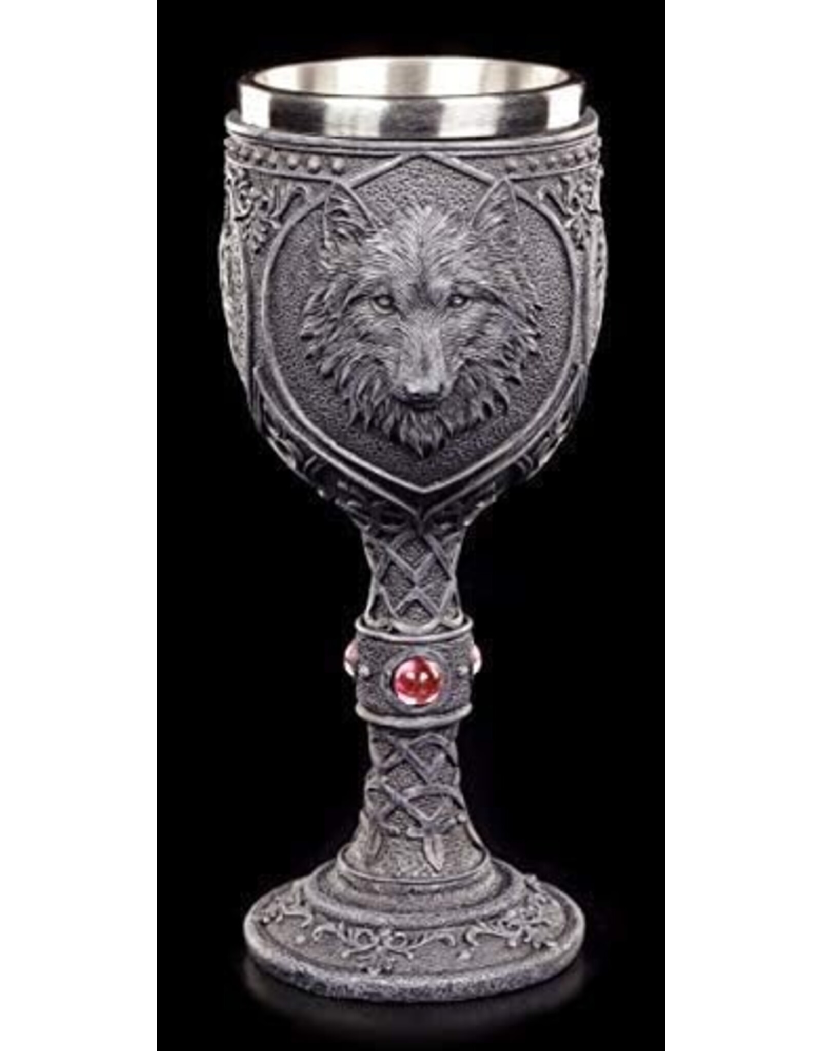 VG Giftware & Lifestyle - Black Wolf Gothic Goblet 20cm