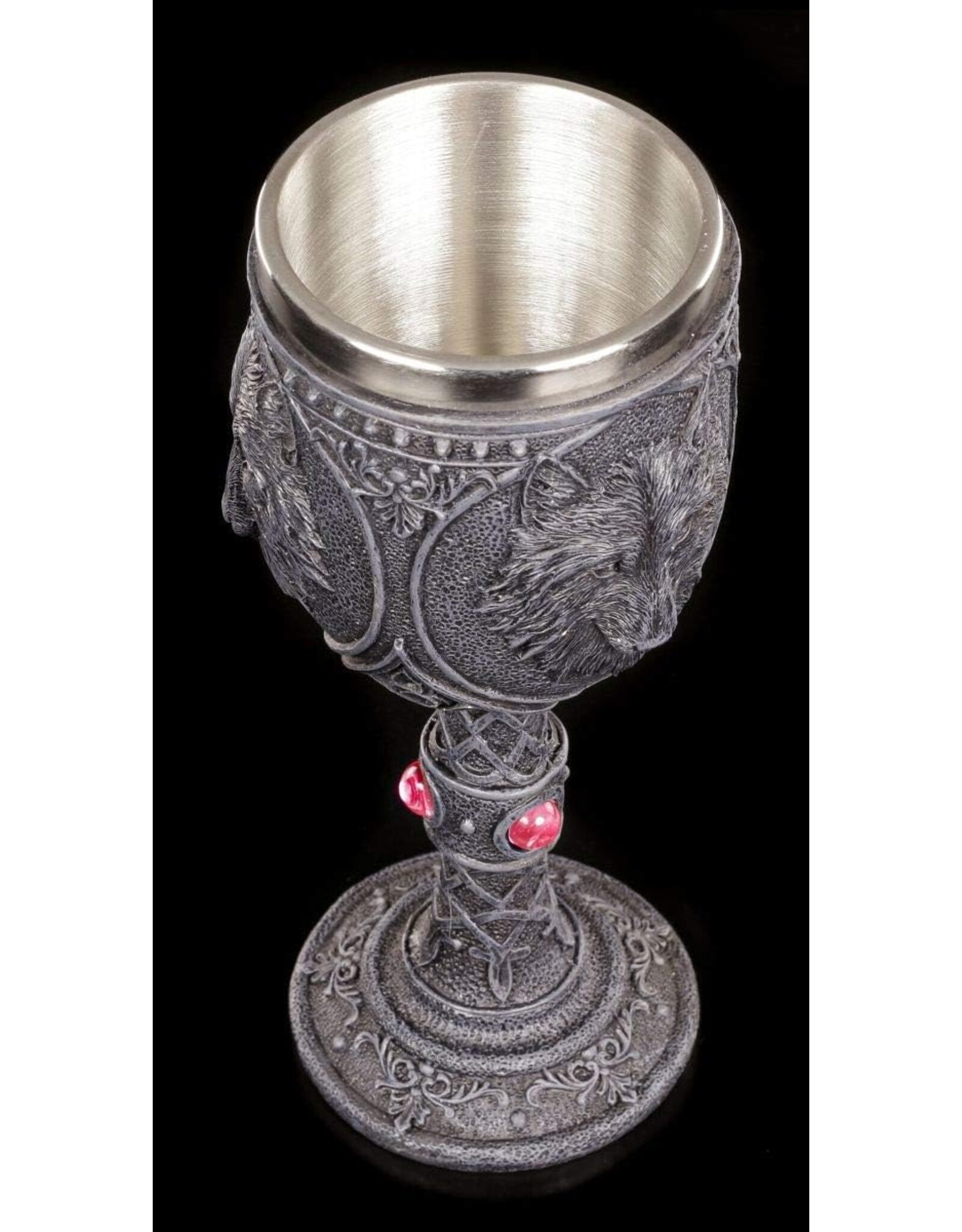 VG Giftware & Lifestyle - Black Wolf Gothic Goblet 20cm