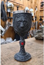 VG Giftware & Lifestyle - Zwarte Wolf  Gothic Kelk 20cm