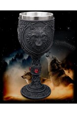 VG Giftware & Lifestyle - Zwarte Wolf  Gothic Kelk 20cm