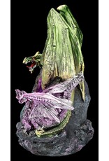 VG Giftware & Lifestyle - Draken op Rots Kristallen Geode met LED-licht 21cm