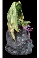 VG Giftware & Lifestyle - Draken op Rots Kristallen Geode met LED-licht 21cm