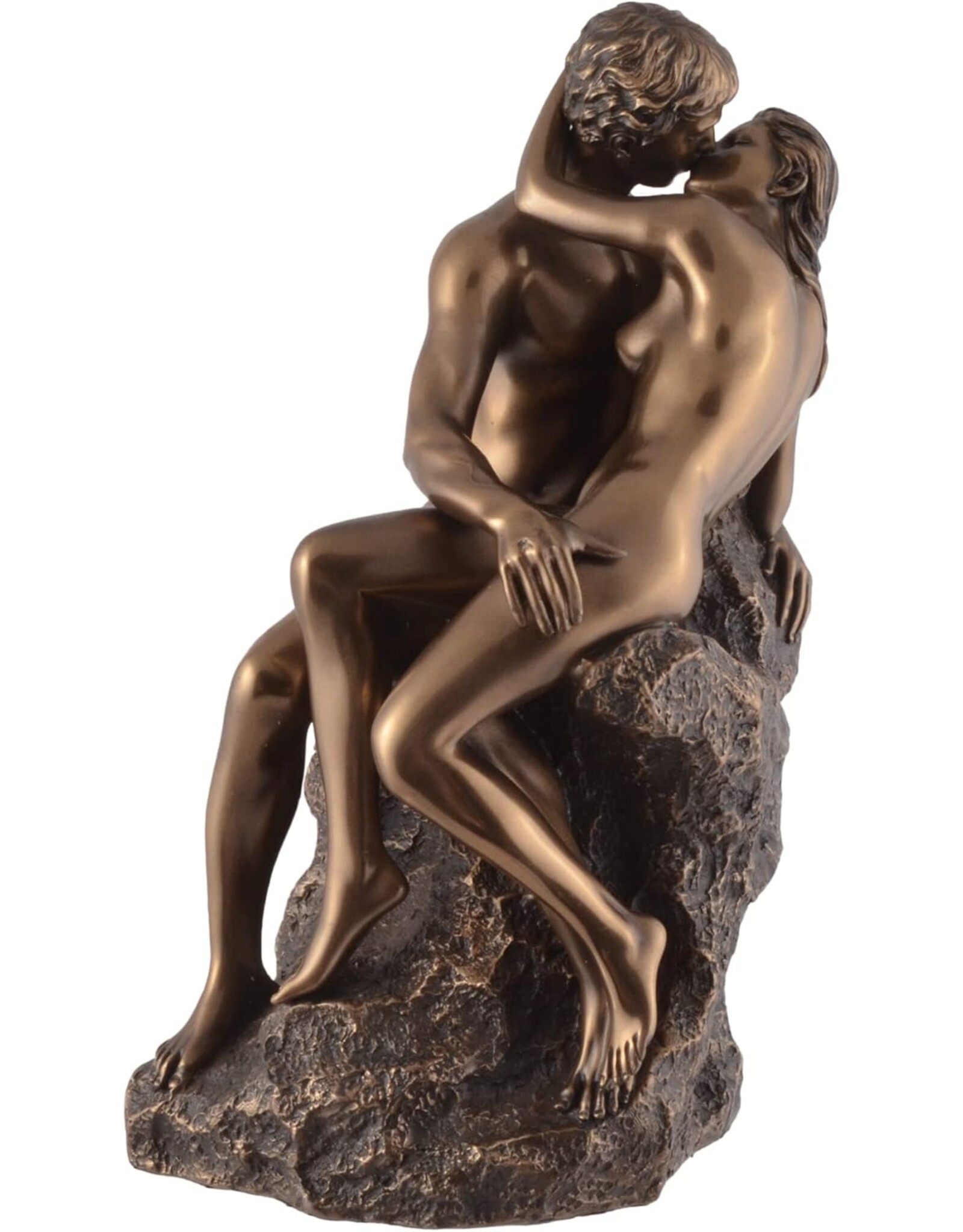 Veronese Design Giftware & Lifestyle - The Kiss - Lovers on the Rock beeld - Veronese Design 24cm