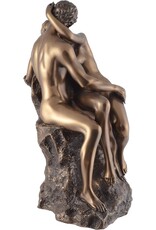 Veronese Design Giftware & Lifestyle - The Kiss - Lovers on the Rock beeld - Veronese Design 24cm