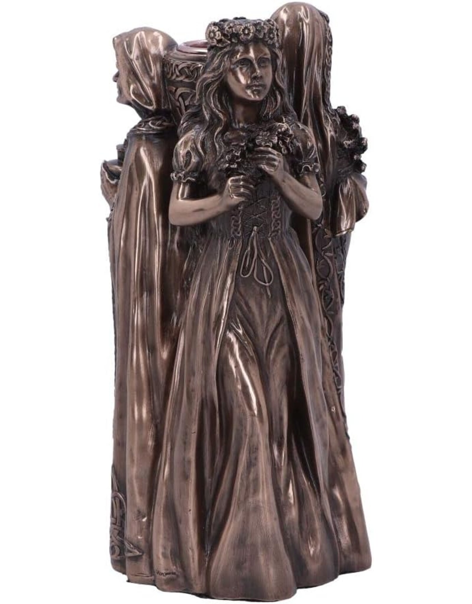 Veronese Design Giftware & Lifestyle - Trinity Keltische Drievoudige Godin Kandelaar