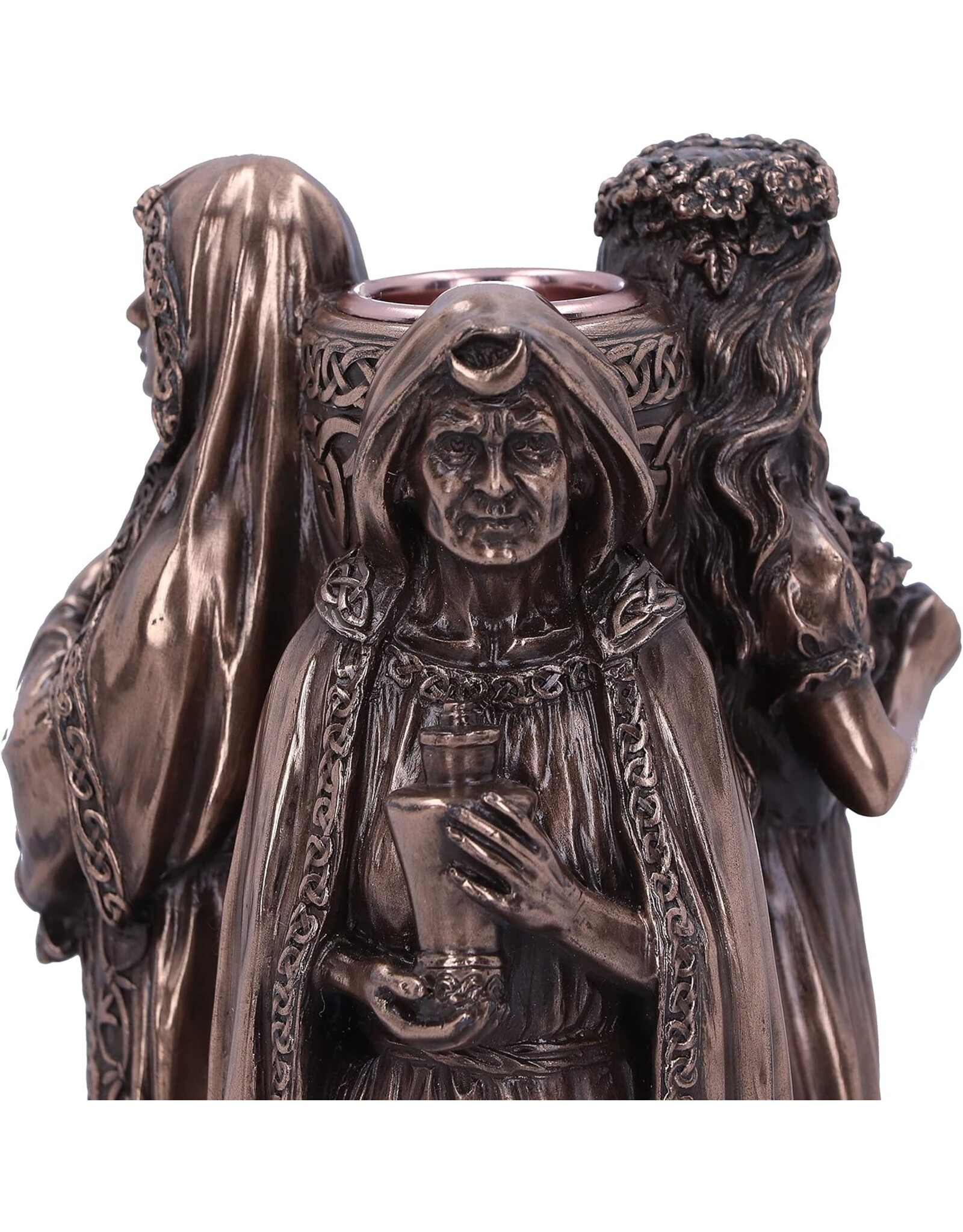 Veronese Design Giftware & Lifestyle - Trinity Keltische Drievoudige Godin Kandelaar