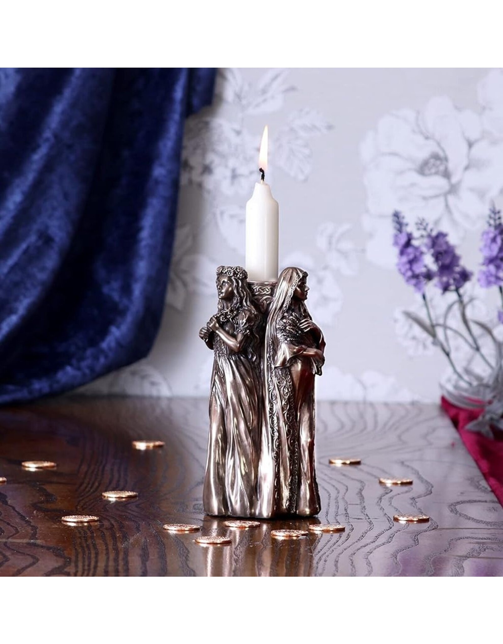 Veronese Design Giftware & Lifestyle - Trinity Celtic Triple Goddess Candle Holder