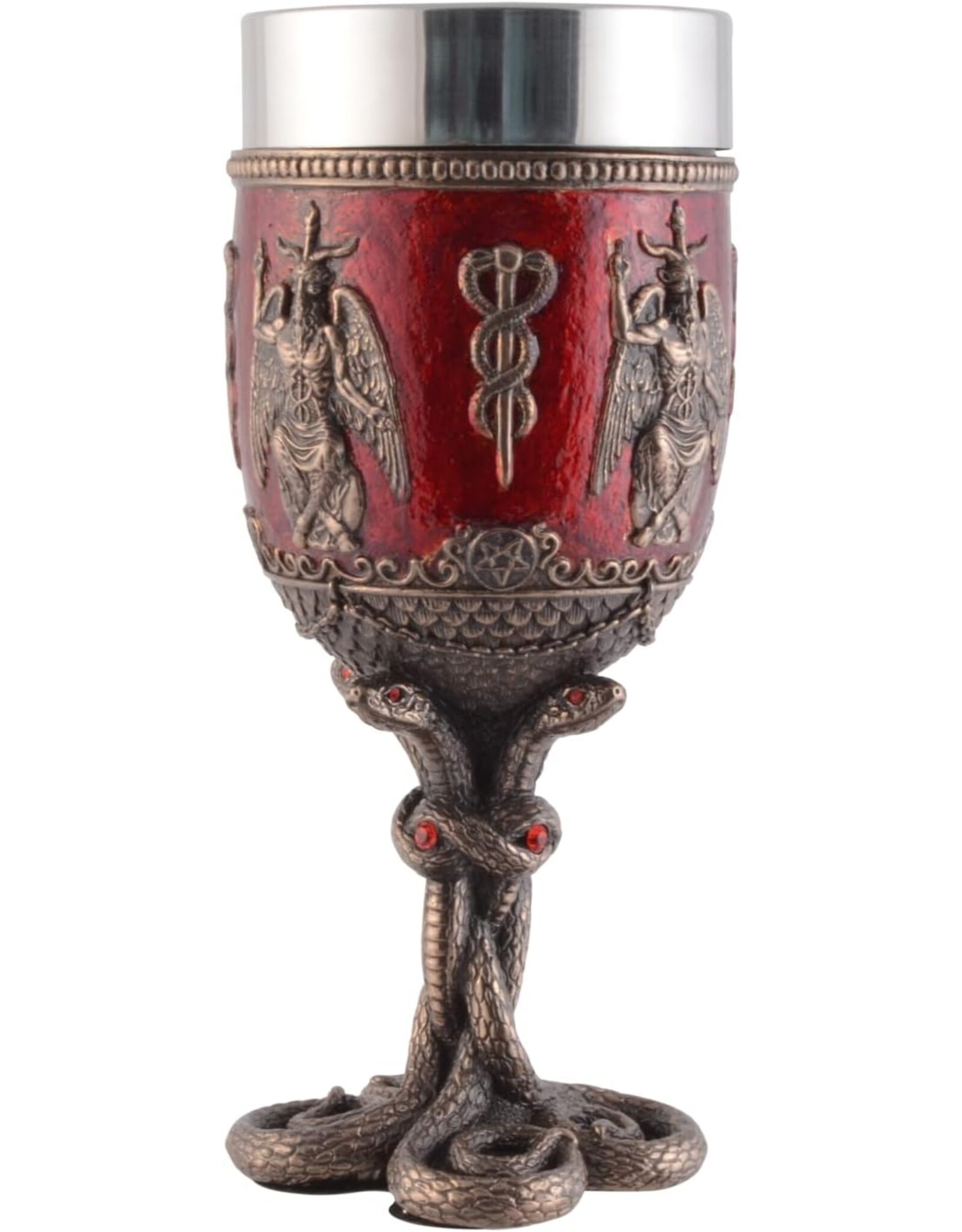 Veronese Design Bekers en Kelken - Baphomet Kelk met Slangenvoet - Veronese Design