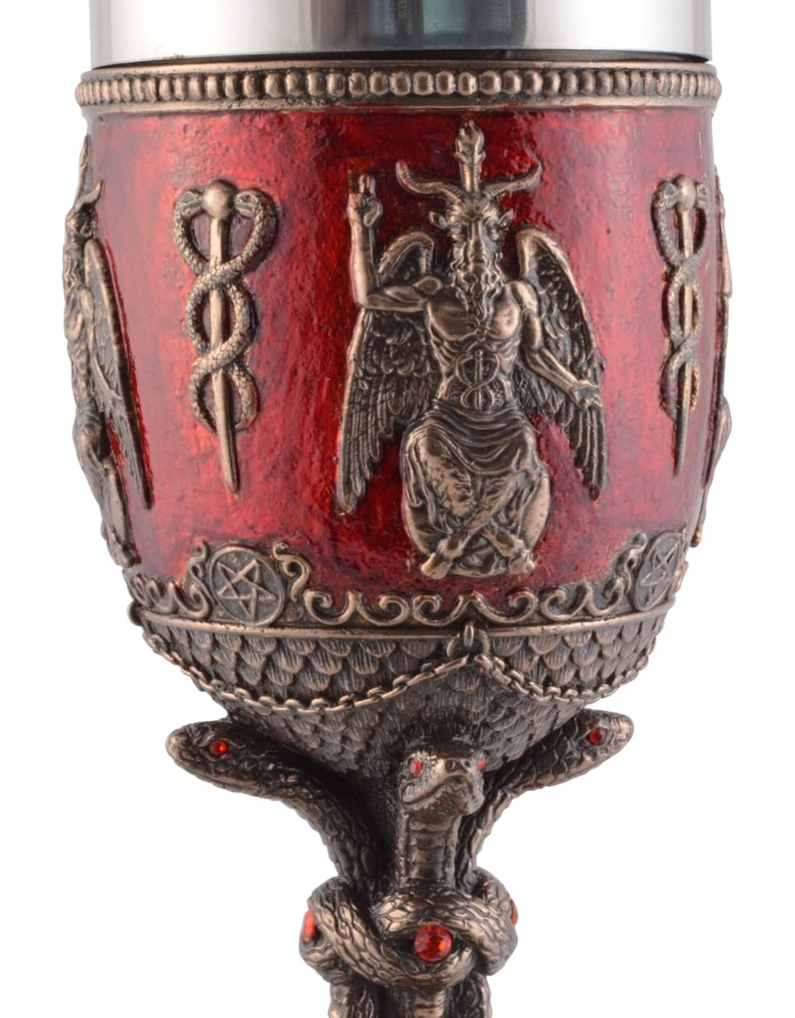 Veronese Design Tankards and mugs - Baphomet Goblet with Snake base - Veronese Design