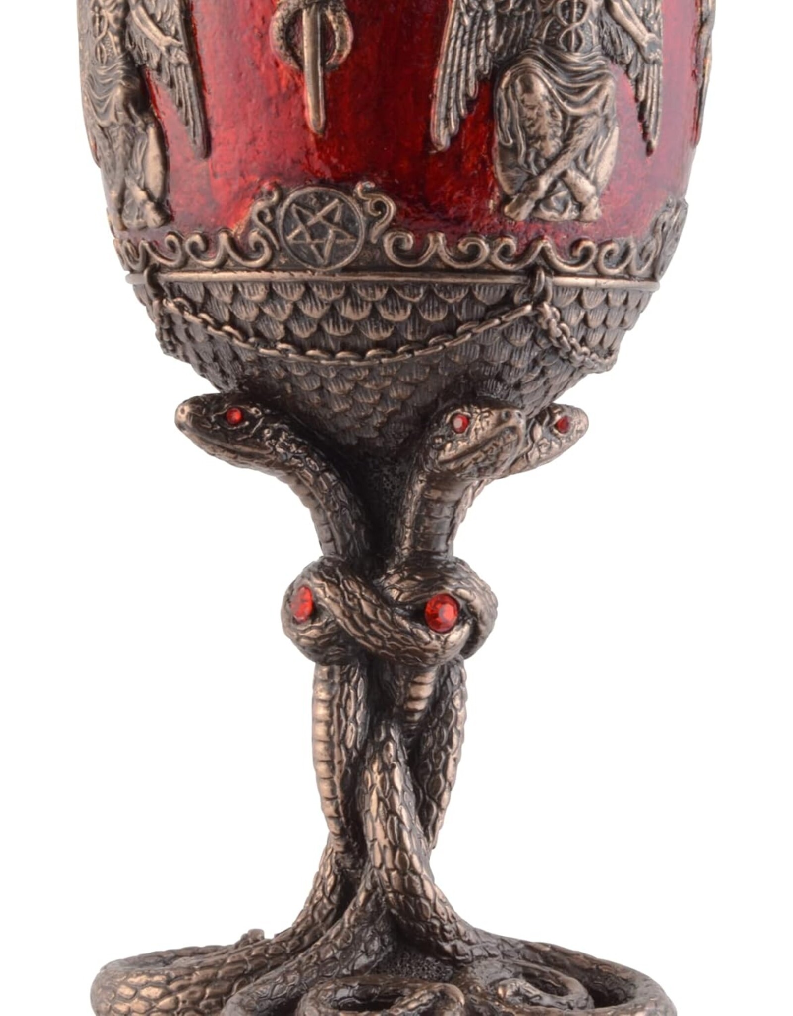 Veronese Design Bekers en Kelken - Baphomet Kelk met Slangenvoet - Veronese Design