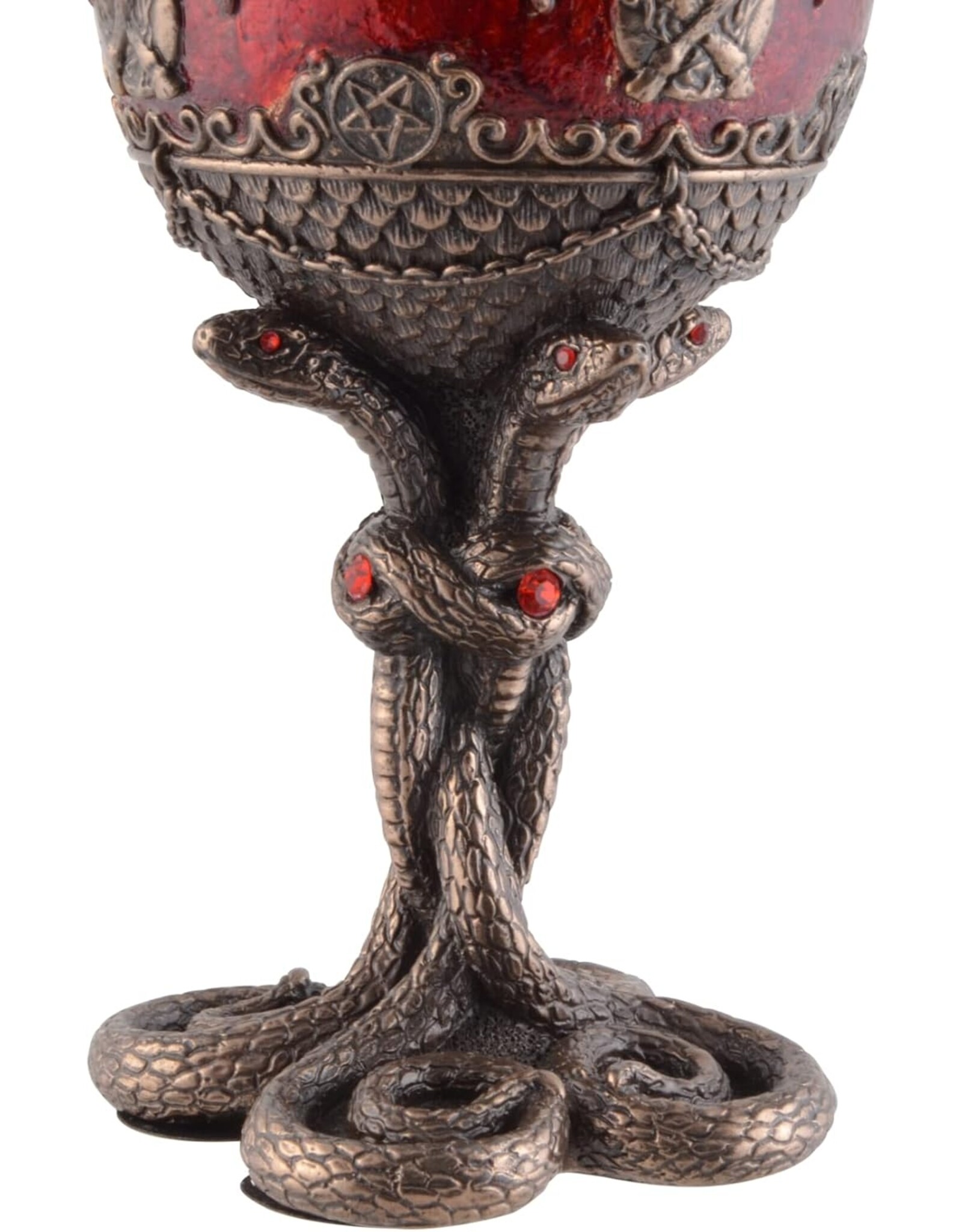Veronese Design Tankards and mugs - Baphomet Goblet with Snake base - Veronese Design