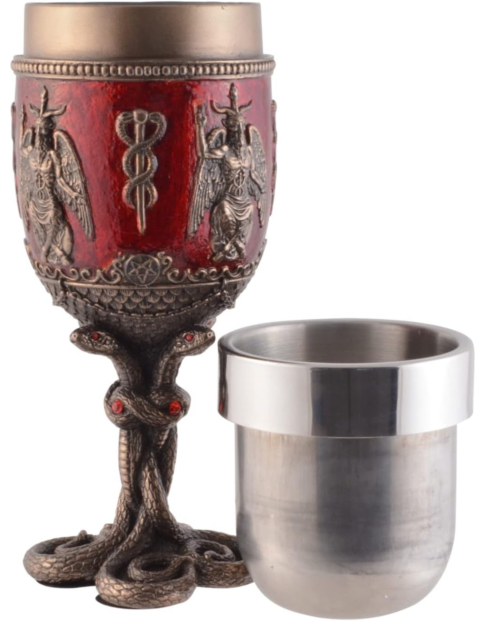 Veronese Design Tankards and mugs - Baphomet Goblet with Snake base - Veronese Design