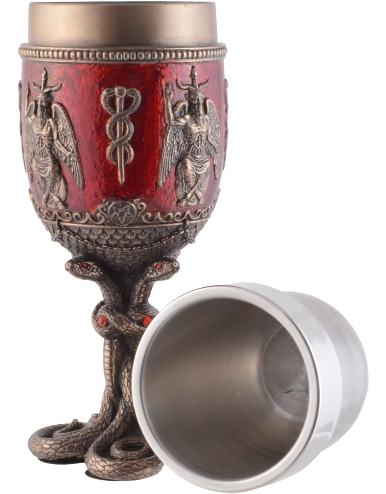 Veronese Design Tankards and mugs - Baphomet Goblet with Snake base - Veronese Design