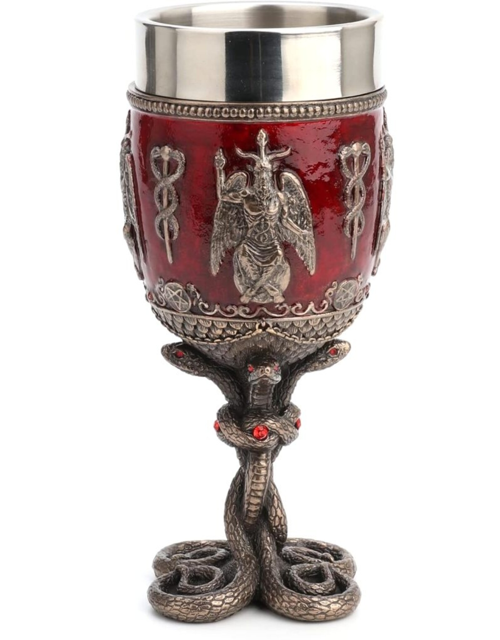 Veronese Design Tankards and mugs - Baphomet Goblet with Snake base - Veronese Design