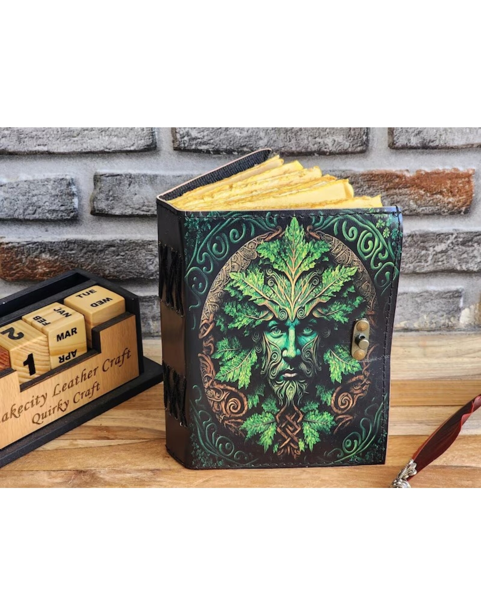 BB Miscellaneous - Green Man Leather Journal 18x13cm