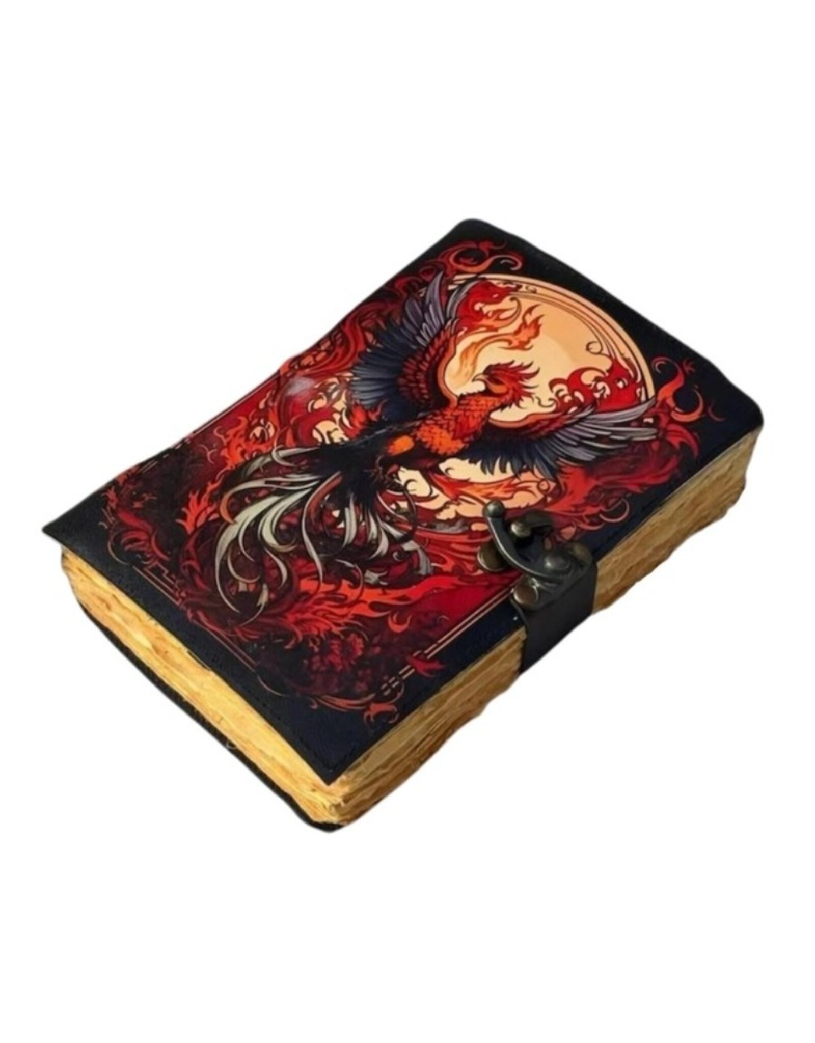 BB Miscellaneous - Feniks Vogel Leren Dagboek  18x13cm