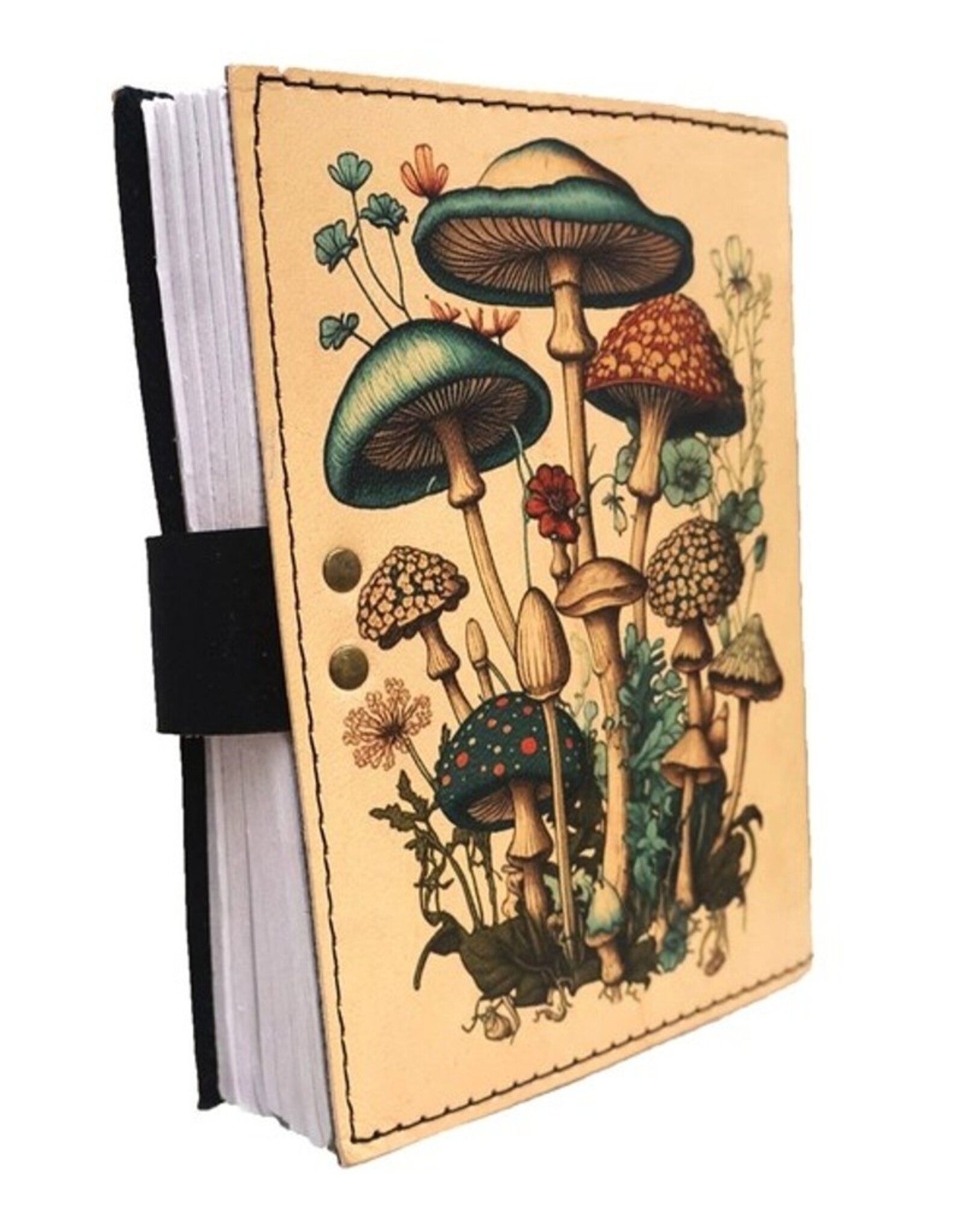 BB Miscellaneous -   Leren Dagboek Magische Paddenstoelen 18 x  13cm