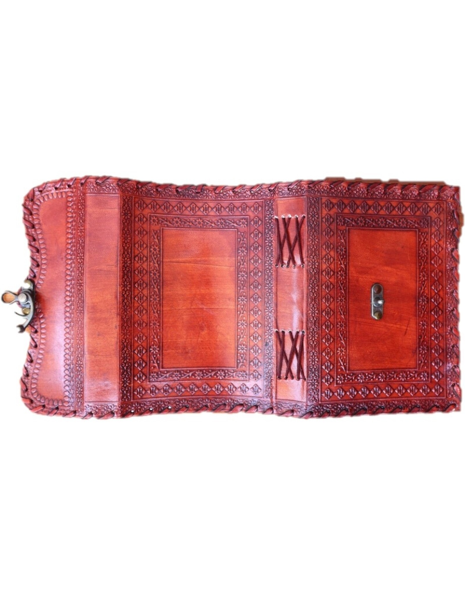 BB Miscellaneous - Vintage Leren Dagboek  met Haaksluiting