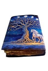 BB Miscellaneous - Unicorn and Moon Phases Leather Journal 18 x 13cm