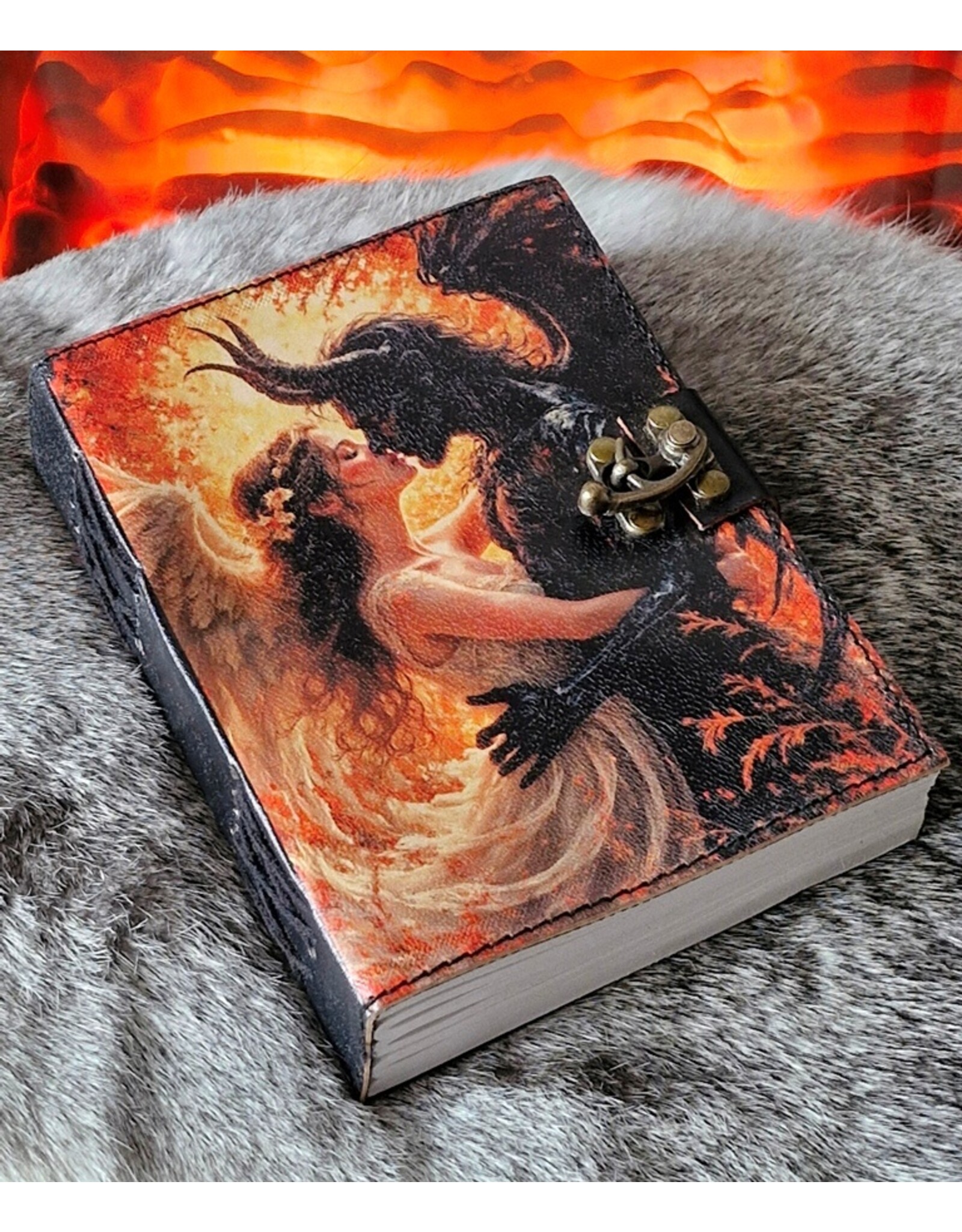 BB Miscellaneous - Demon and Angel Leather Journal 18cm  x  13cm