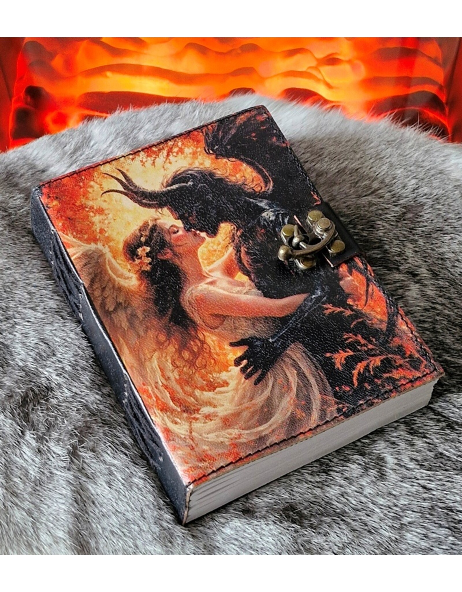 BB Miscellaneous - Demon and Angel Leather Journal 18cm  x  13cm