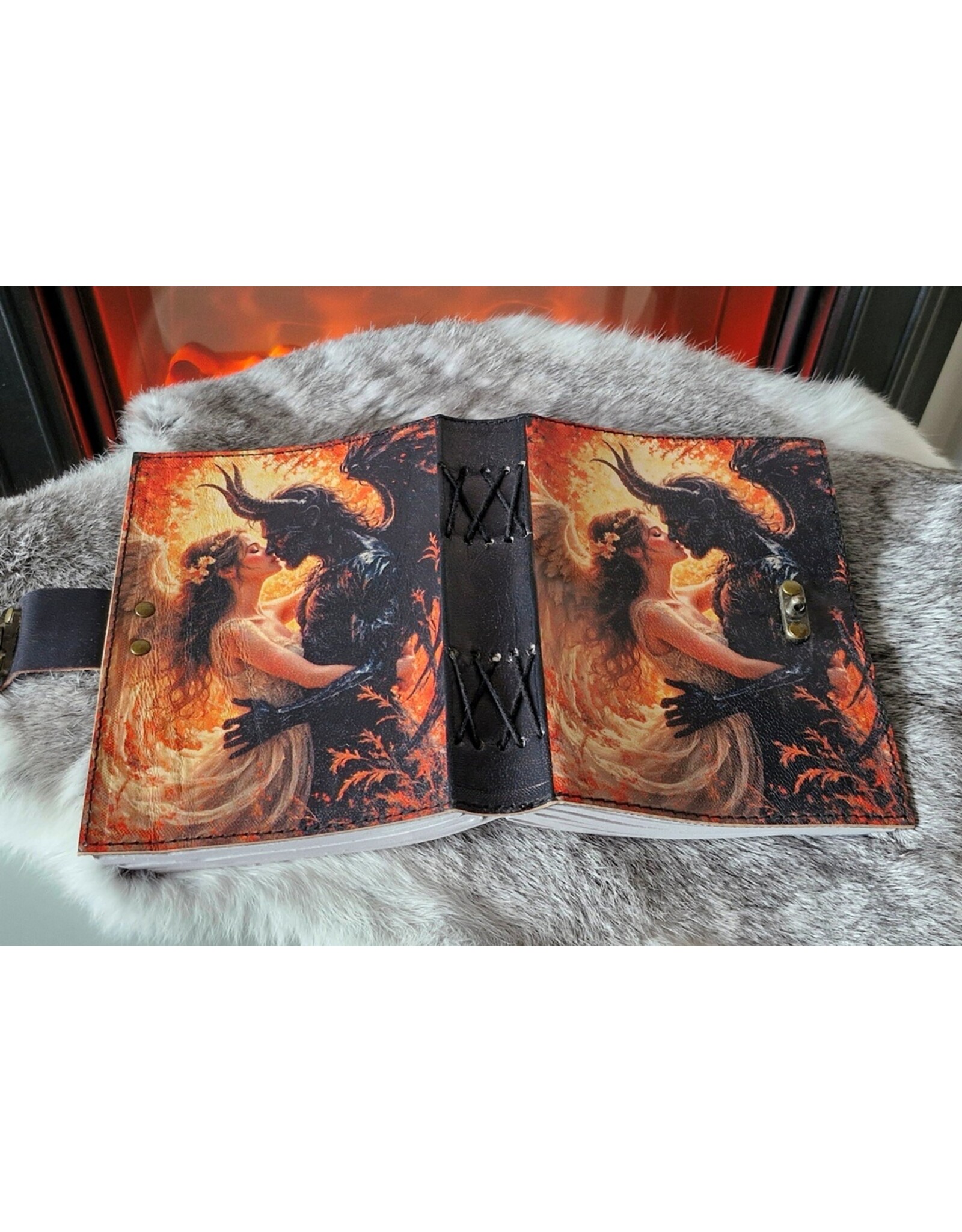 BB Miscellaneous - Demon and Angel Leather Journal 18cm  x  13cm