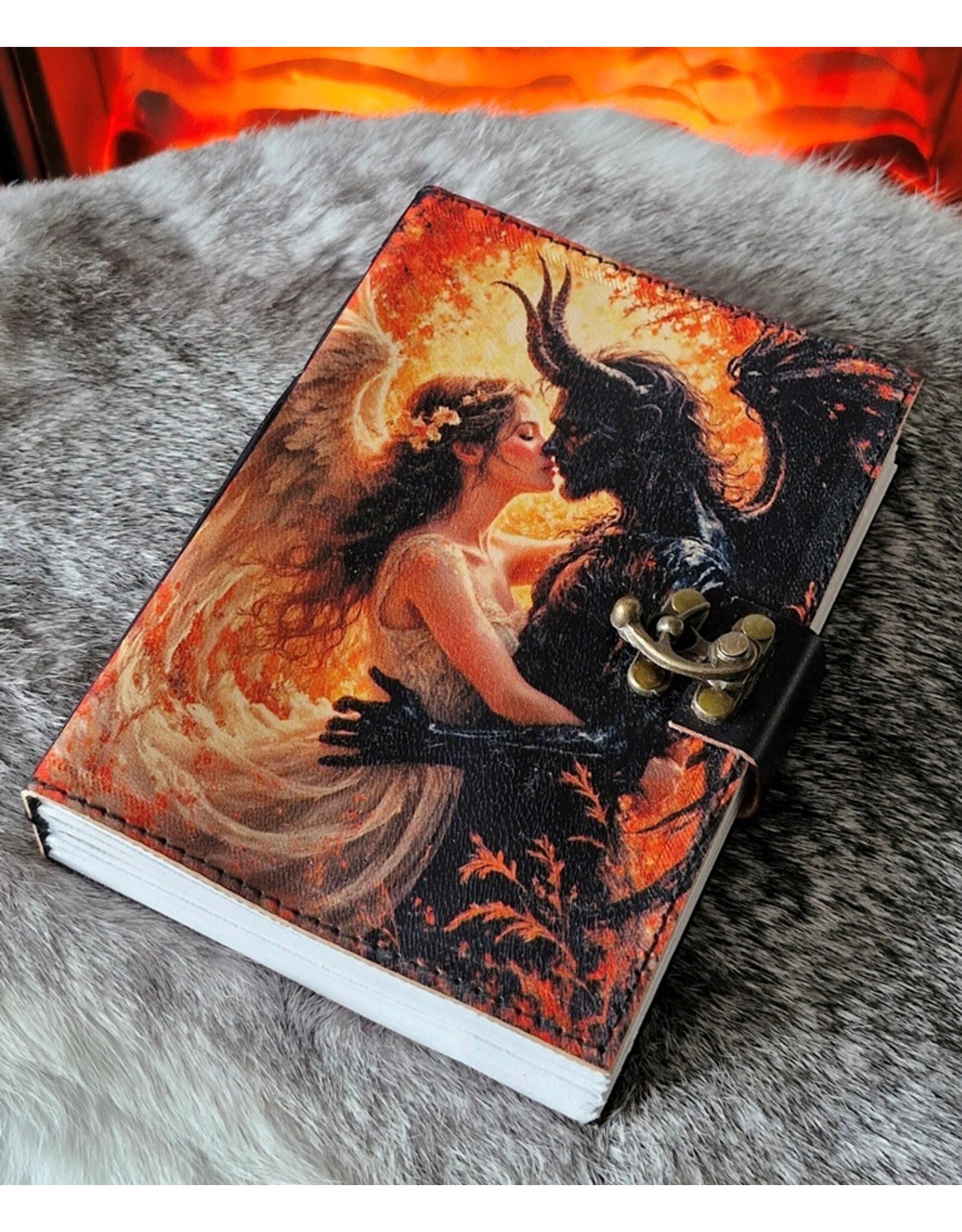 BB Miscellaneous - Demon and Angel Leather Journal 18cm  x  13cm