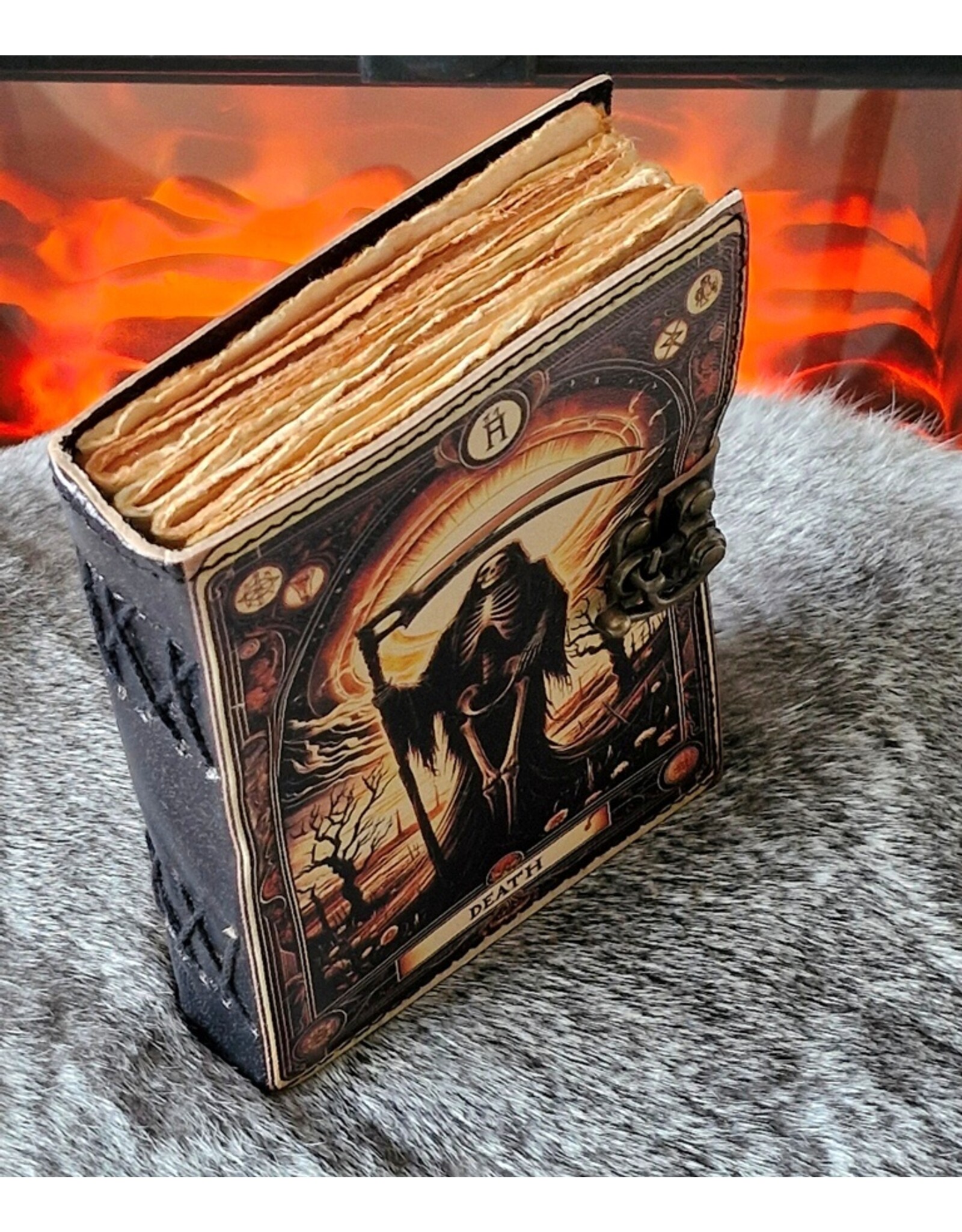 BB Miscellaneous - Grim Reaper Leather Journal 18x13cm