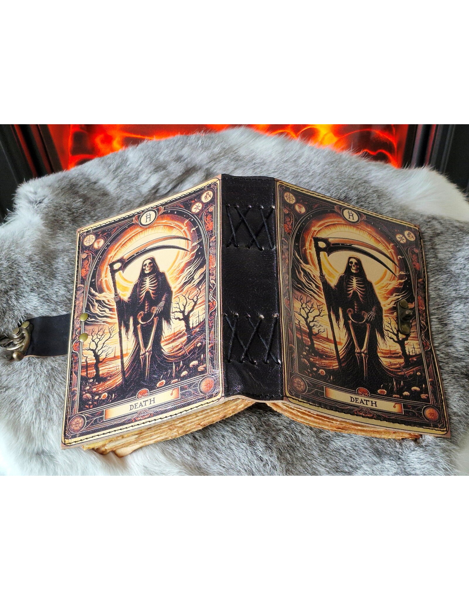 BB Miscellaneous - Grim Reaper Leren Dagboek 18x13cm